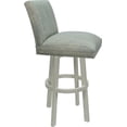 thumbnail image 4 of Swivel Wood Extra Tall Stool Sommerville 34" Seat - Aqua Teal Fabric - White, 4 of 4