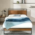 thumbnail image 6 of Zinus Suzanne 44" Metal and Wood Platform Bed Frame with Headboard, Chestnut Brown, Twin, 6 of 12