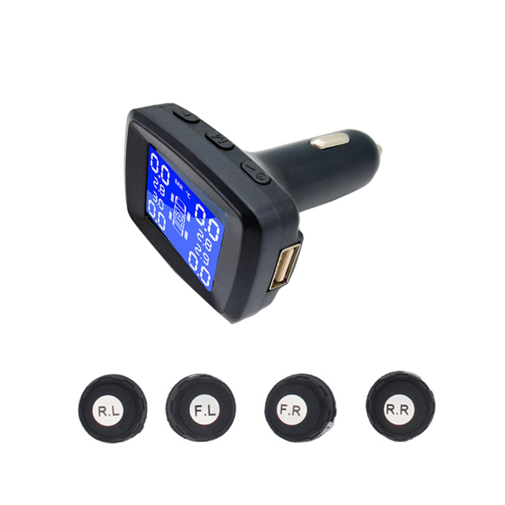 Tire Pressure Monitoring System Wireless TPMS Cigarette Lighter Plug