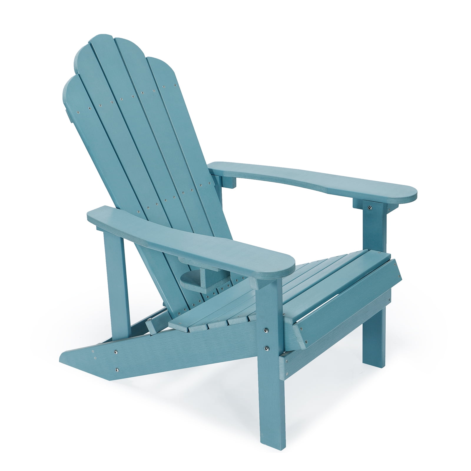 Zehnhase Outdoor Stylish Adirondack Chair Plastic Patio Chairs w/Cup