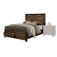 thumbnail image 4 of Queen Size Storage Bed Frame with Drawers, Oak Finish Platform Bed with Underbed Storage, No Box Spring Needed, High Weight Capacity, 4 of 6
