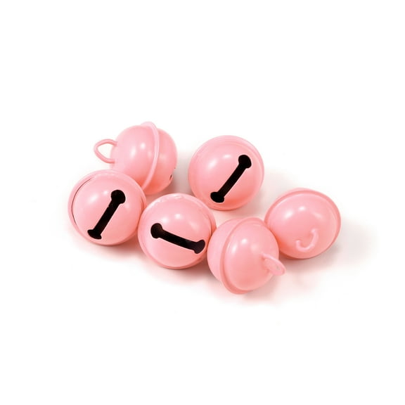 Firefly Hope 60-Pack 22mm Jingle Bells, Craft Bells for DIY Holiday Decor, Musical Parties & Weddings, Versatile Festival & Home Accents,Pink