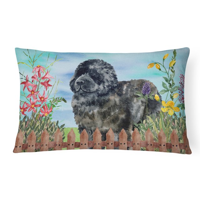 Carolines Treasures CK1233PW1216 Newfoundland Spring Canvas Fabric Decorative Pillow