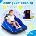 thumbnail image 4 of OLAKIDS Bumper Car for Toddlers, 12V Kids Electric Ride on Toy with Remote Control, Battery Powered Vehicle Racer for Baby, 360 Degree Spin Rotation, Colorful Flashing LED Lights, Music, 4 of 9