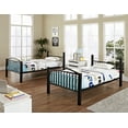 thumbnail image 6 of Powell Kalmia Heavy Metal Kid's Twin over Twin Convertible Bunk Bed with Built-In Ladder, Black, 6 of 13