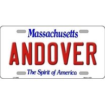 Andover Massachusetts Novelty Metal Vanity License Plate Tag