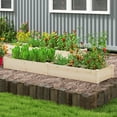 thumbnail image 4 of Gymax Wooden Raised Garden Bed w/ 2 Planter Boxes Divider Open-Ended Base for Flower, 4 of 10