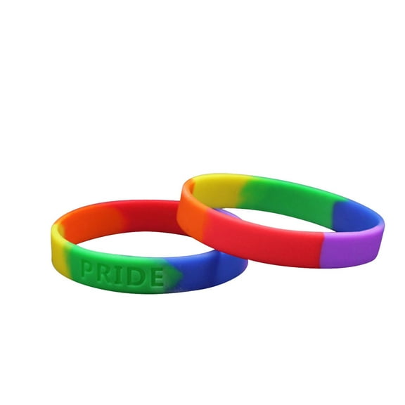 LGBTQ Bulk Rainbow PRIDE Awareness Silicone Bracelets 25 Pieces