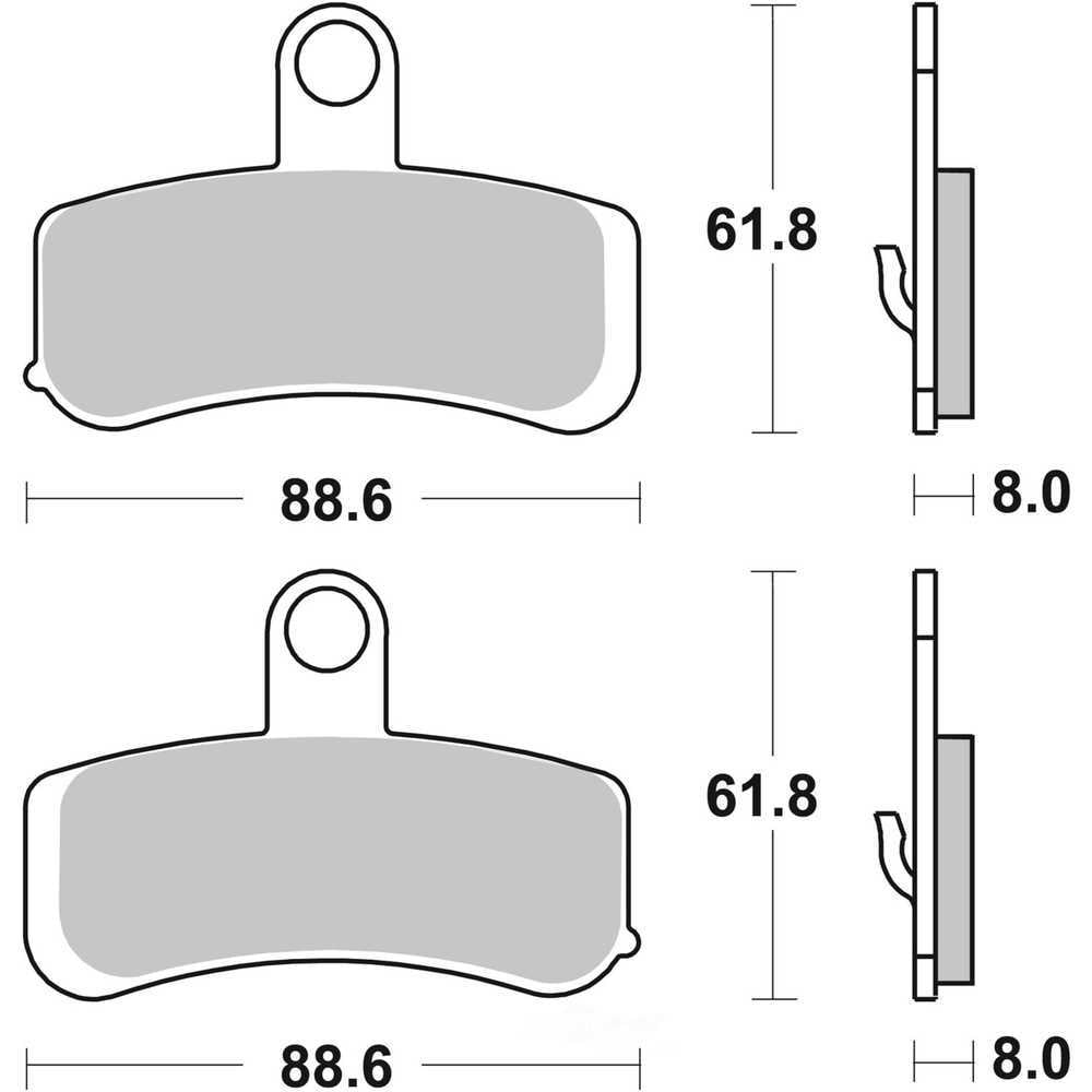 Brembo 07HD15SA PRIME Powersports Sinter SA
