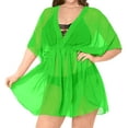 thumbnail image 2 of HAPPY BAY Women's Beachwear Swimsuit Coverups for Women Summer Swim Beach Dress Cover ups for Swimwear Women Bathing Suit Mini Kimono L-XL Shamrock Green_AC334, 2 of 5