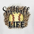 thumbnail image 2 of Softball Life Animal Print Girl Sports Mens Long Sleeve Shirt, White, Medium, 2 of 5