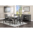 thumbnail image 4 of Topline Home Furnishings Table de salle à manger extensible en bois gris, 4 of 5