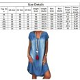 thumbnail image 6 of Womens Denim Dress Summer Loose Sleeveless Jean Dress Casual Midi Summer Dress Blue, 6 of 6