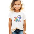 thumbnail image 4 of I Was 6 Now I'm 7 Unicorn Birthday Shirt for Girls Rainbow Magical 7th Birthday Tee for Kids Adults Natural Shirt Youth Large, 4 of 8