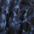 thumbnail image 4 of QJUHUNG Chandail à Capuchon en Coton BAPE Shark Street Camouflage Veste à Double Capuchon CAMO Noir, 4 of 6