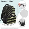 thumbnail image 7 of Pzuqiu Camo American Flag Personalized 17 Inch School Backpack for Girls Custom Backpack with Name Lightweight Breathable Shoulder Bag for Kids Students Elementary Middle School, 7 of 7