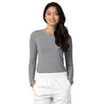 thumbnail image 3 of ADAR UNIFORMS 3 Pack Women's Comfort Long Sleeve T-Shirt/Underscrub Tee - 2903 - Dark Marl Gray - 3X, 3 of 7