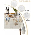 thumbnail image 2 of Orange Blue Botanical Table Cloth, Weeping Fall Eucalyptus Leaves Rustic Waterproof Tablecloth for Rectangle Tables, Reusable Washable Fabric Table Cover for Restaurant Kitchen Dining Tables 60"x84", 2 of 6