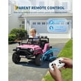 thumbnail image 1 of Royalbelle 12V Electric Ride On Truck with Remote Control Ride On Toy Gift for Boys & Girls Bluetooth Music Player LED Lights for 3-6 Years,Pink, 1 of 8