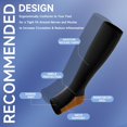 thumbnail image 5 of 2 Pairs Open Toe Zipper Medical Sport Copper Compression Socks With Anti-slip Silicone for Women & Men Circulation 15-20 mmHg is Best Support for Athletic Running Cycling, Nursing, Travel, 5 of 7