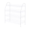 thumbnail image 1 of MAINSTAYS 4-Tier White Metal Shoe Rack and Accessories Storage, Holds up to 12 pairs, 4 Tier Wire Shelf, 1 of 7