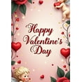 thumbnail image 4 of Valentine's Day Cupid Banner Backdrop Roses Background Romantic Party Decoration Photography Props Decors Valentines, 4 of 4