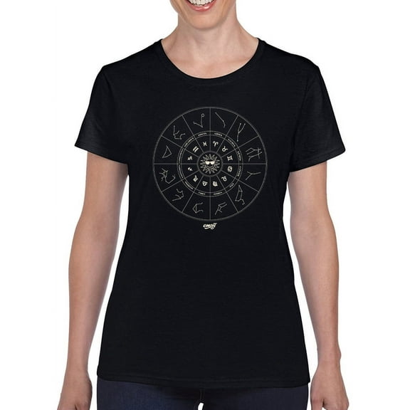 Zodiac Wheel Emoji - Astrology Horoscope Constellation Women's T-shirt