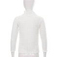 thumbnail image 4 of TiaoBug Kids Girls Solid Color Texture Mock Neck Thermal Underwear Basic Long Sleeve Undershirts Tops White 2-3, 4 of 7