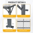 thumbnail image 5 of CarButler 12x8ft Outdoor Wall-mounted Gazebo Metal Hardtop Pergolas Lean-To Shelter with Sloped Roof for Outdoor Barbecues and Family Gatherings, 5 of 8