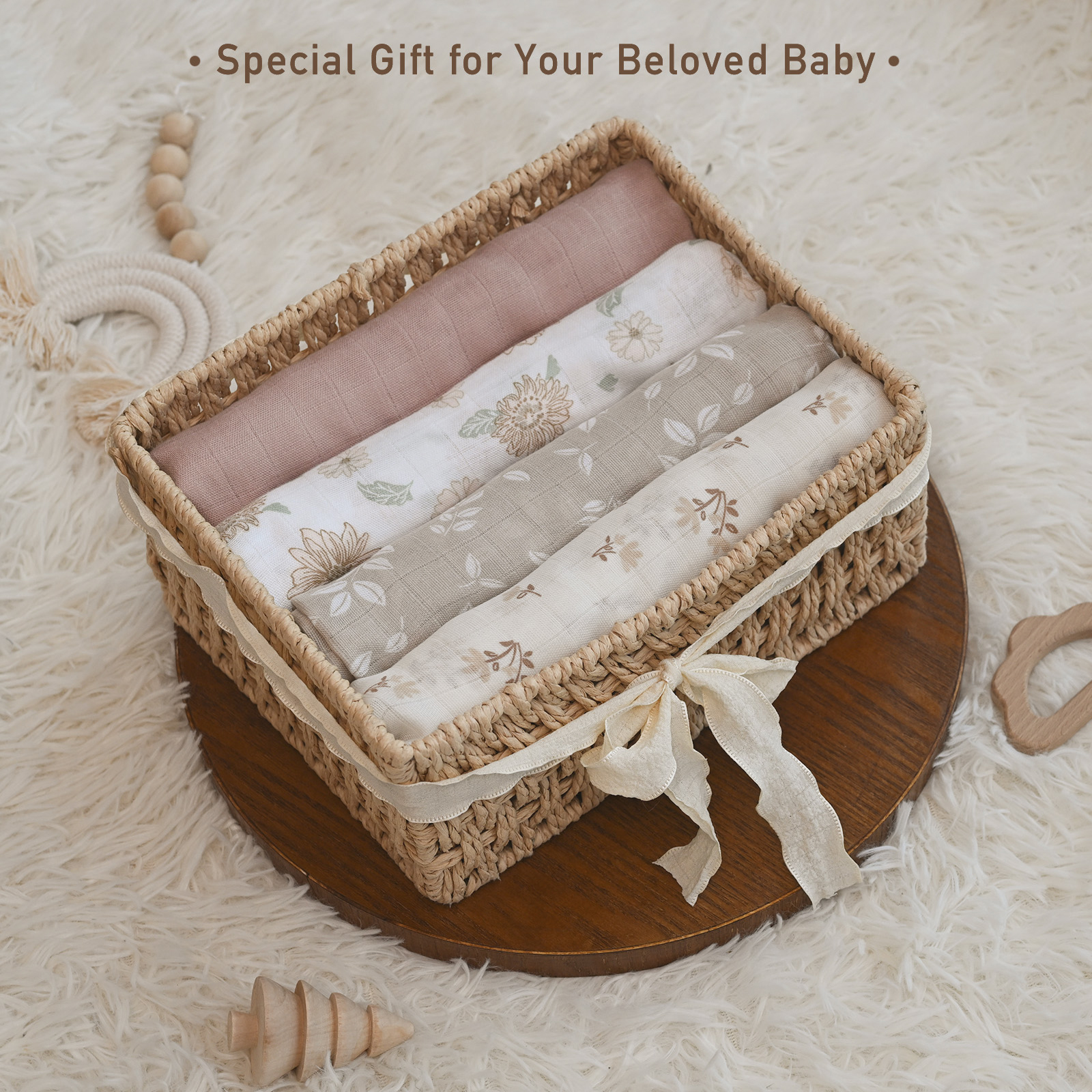 Gllquen Baby 4-Pack Muslin Swaddle Blankets photo 6