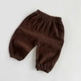 thumbnail image 2 of Toddler Child Toddler Boys Girls Elastico Pants Casual Summer Holiday Solid Trousers Schools for Girls Sweatsuits Size Girl 2t Thick Baby Girl Pants Baby for Gymnastics 5t Brown 18-24 Months, 2 of 5