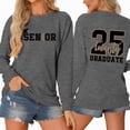thumbnail image 2 of Towmus Women Sweatshirt Senior 2025 Crewneck Pullover Top Class of 2025 Sweater Shirt 2025 Grad Long Sleeve Shirt Letter Print Long Sleeve Casual Top, 2 of 6