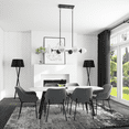 thumbnail image 3 of Prominence Home Stoll Matte Black 6-Light Chandelier with Opal Glass, 3 of 13
