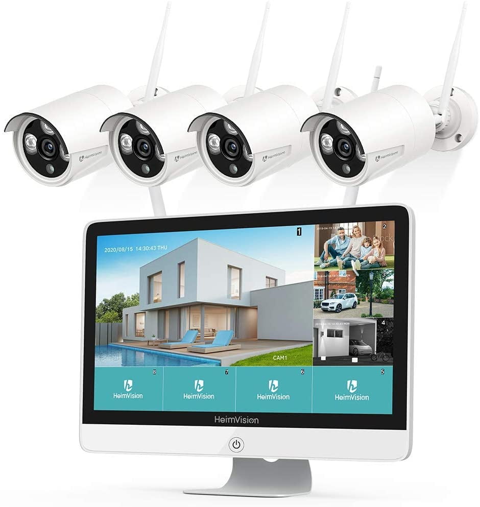 HeimVision HM341 3MP Security Camera System with 15.6 Inch IPS Monitor ...