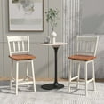 thumbnail image 4 of Gymax 4PCS Bar Stool 24.5'' Swivel Counter Height Chair w/ Footrest Cream, 4 of 8