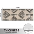 thumbnail image 5 of Kitchen Rugs Sets Of 2,Beige Geometric Triangle Diamond Pattern Anti Fatigue Kitchen Mat Rugs Non Slip Washable,Decorative Kitchen Floor Mats for Kitchen,Sink,Laundry,17"X47", 5 of 5