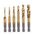 thumbnail image 6 of BUYISI 1PC Titanium Plated Hex Shank HSS Screw Thread Metric Tap Drill Compound tap M3, 6 of 7