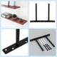 thumbnail image 4 of Juego de 2 soportes de estante flotante invisibles, soporte de metal para estante flotante de madera oculto montado en la pared, acabado negro mate, acero inoxidable, 2 piezas, Ejy9006B-2P, 4 of 5
