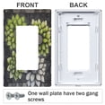 thumbnail image 3 of Yayeee Rocker Switch Wall Plate 3-Gang 6.5"x4.6" Home Decorative Outlet Cover, Gray Floral, 3 of 6