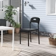 thumbnail image 4 of Dining Chairs, Stackable Modern Kitchen Chairs, Plastic Dining Room Chair with Metal Legs, Easy Assembly, Waterproof & Stain-Resistant, Suitable for Indoor and Outdoor, Black, 4 of 7