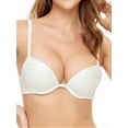 thumbnail image 3 of Deyllo Women's Plunge Super Padded Push Up Underwire T Shirt Bra, Ivory 34D, 3 of 7