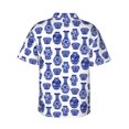 thumbnail image 3 of Daiia Blue Vases Hawaiian Shirt for Men Gentle Cotton Regular Short Sleeve Casual-Medium, 3 of 9