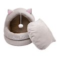 thumbnail image 2 of Bonito Nido Semicerrado para Gatos, Cama para Gatos, Casa Acogedora, Universal, Cómoda con Pelota de Juego, Casa para Mascotas, Cama para Dormir para Gris, 2 of 10