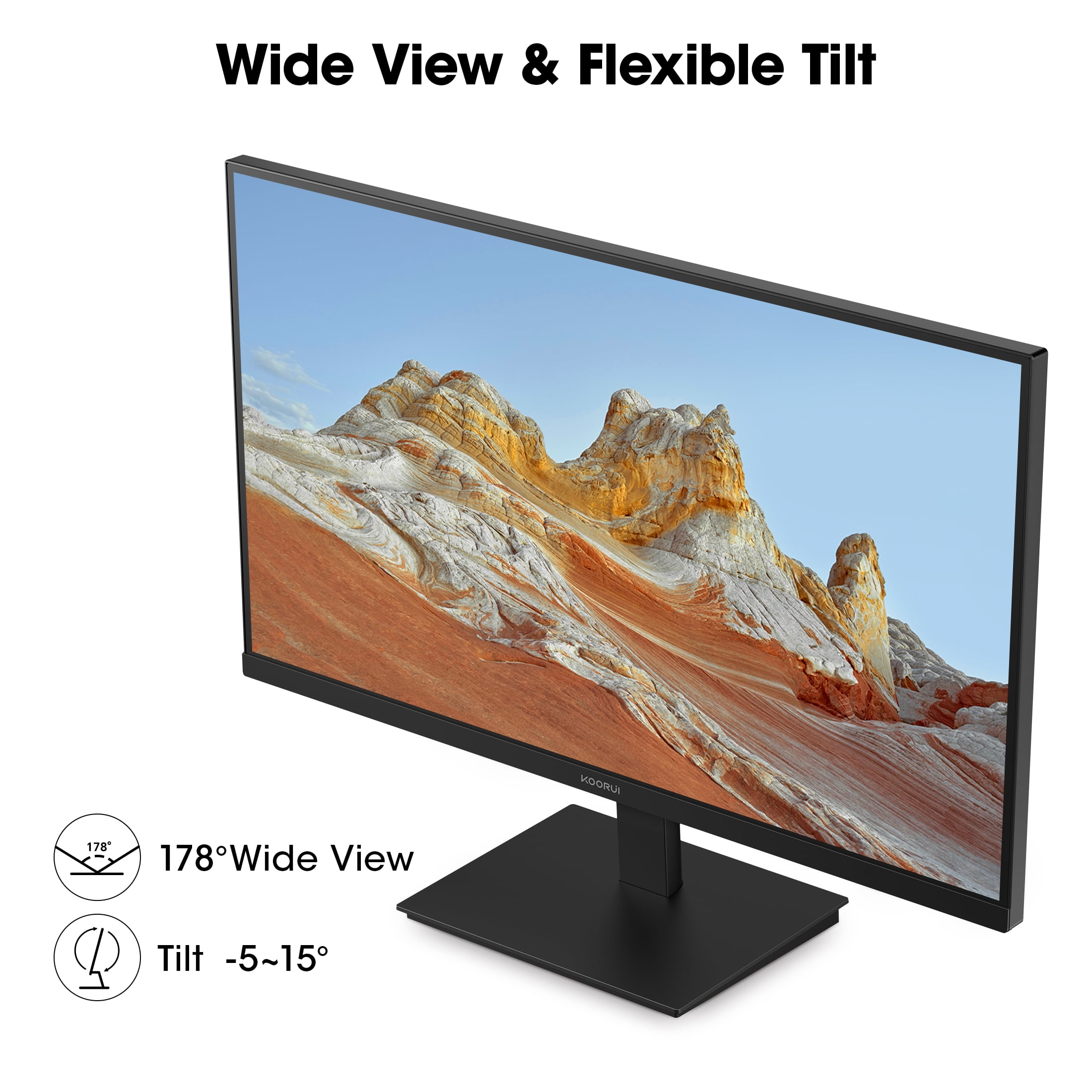 KOORUI 21.5'' HD VA Display, 75Hz Computer Monitor, 99% sRGB