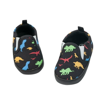 Tao Tao Infant Baby Girls Boys Canvas Shoes Soft Sole Toddler Slip On Newborn Crib Moccasins Casual Sneaker Austin Boy s Flat Lazy Loafers First Walkers Skate Shoe Black 0-6 Months