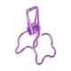 thumbnail image 2 of 100 clips de carpeta huecos con forma de oso, clips pequeños de metal resistentes para documentos de oficina, cuentas, color morado, 2 of 5