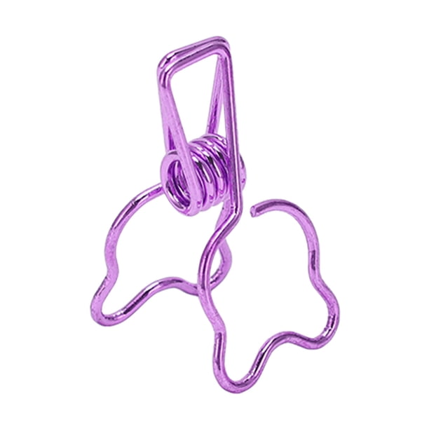 Clips Para Carpetas De Oficina, Clips Para Carpetas Con Forma De Oso Multipropósito Fuerza De Sujeción Fuerte Para Ropa Para Boletos Para Documentos ANGGREK Púrpura