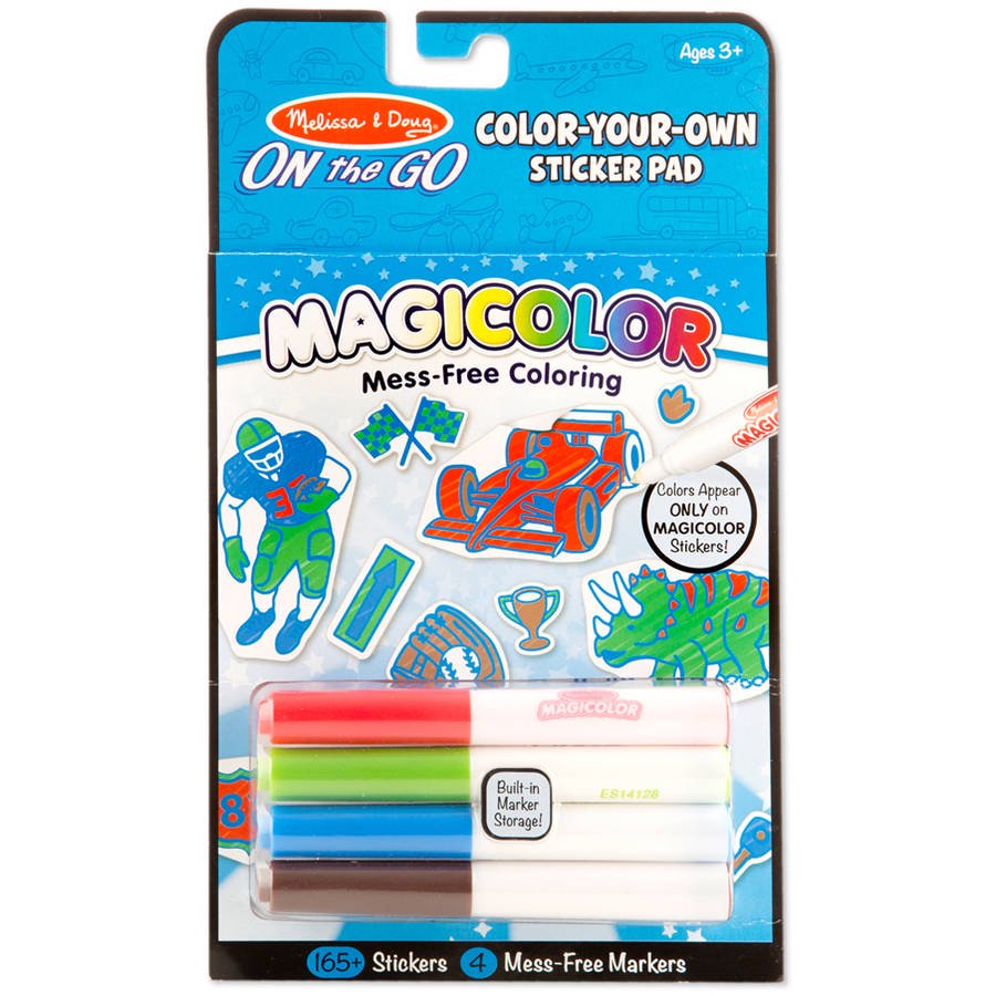 Melissa & Doug On the Go Magicolor Color-Your-Own Sticker Pad