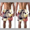 thumbnail image 3 of luoweisi Men's Beach Shorts Quick Dry Swim Trunks with Mesh Lining Horse XL, 3 of 5