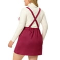 thumbnail image 4 of Vestido de mujer de talgrande con tirantes y cintualde ante Rojo oscuro XL, 4 of 6
